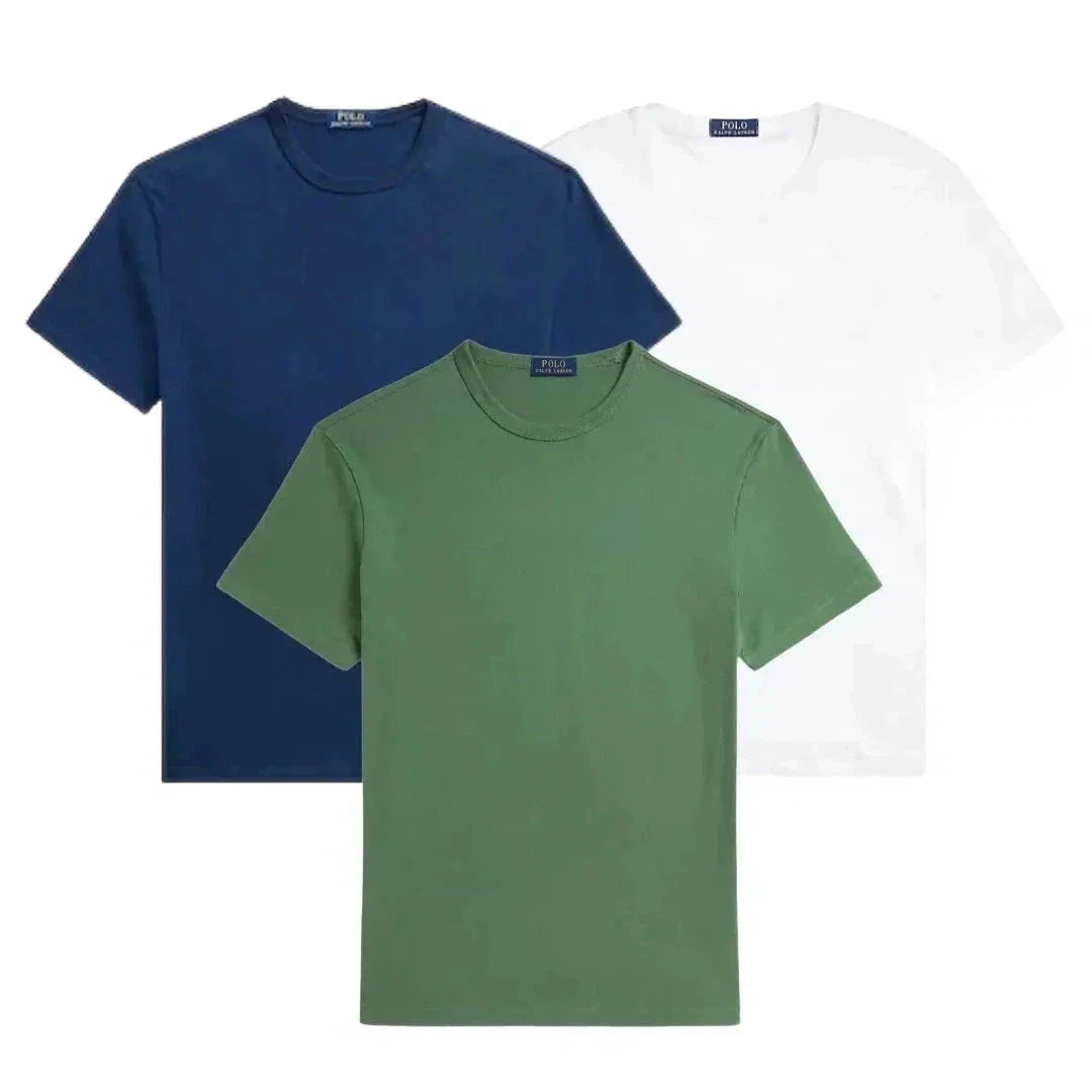 3er-Pack – Slim-Fit-Baumwoll-T-Shirts für Herren Elorien