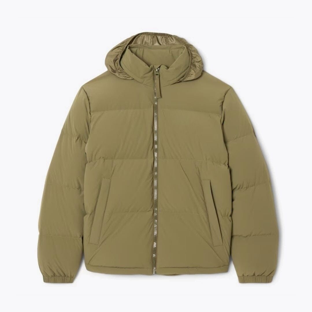 Water-Repellent Hooded Down Jacket Lacoste Elorien Green S