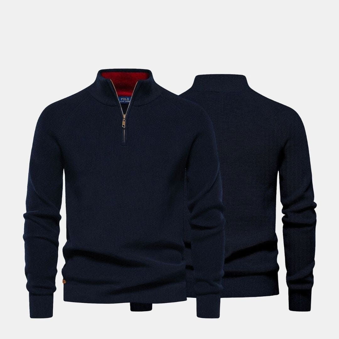 Men's Zip Neck Sweater (Clearance) Ralph Lauren Elorien Blue S 