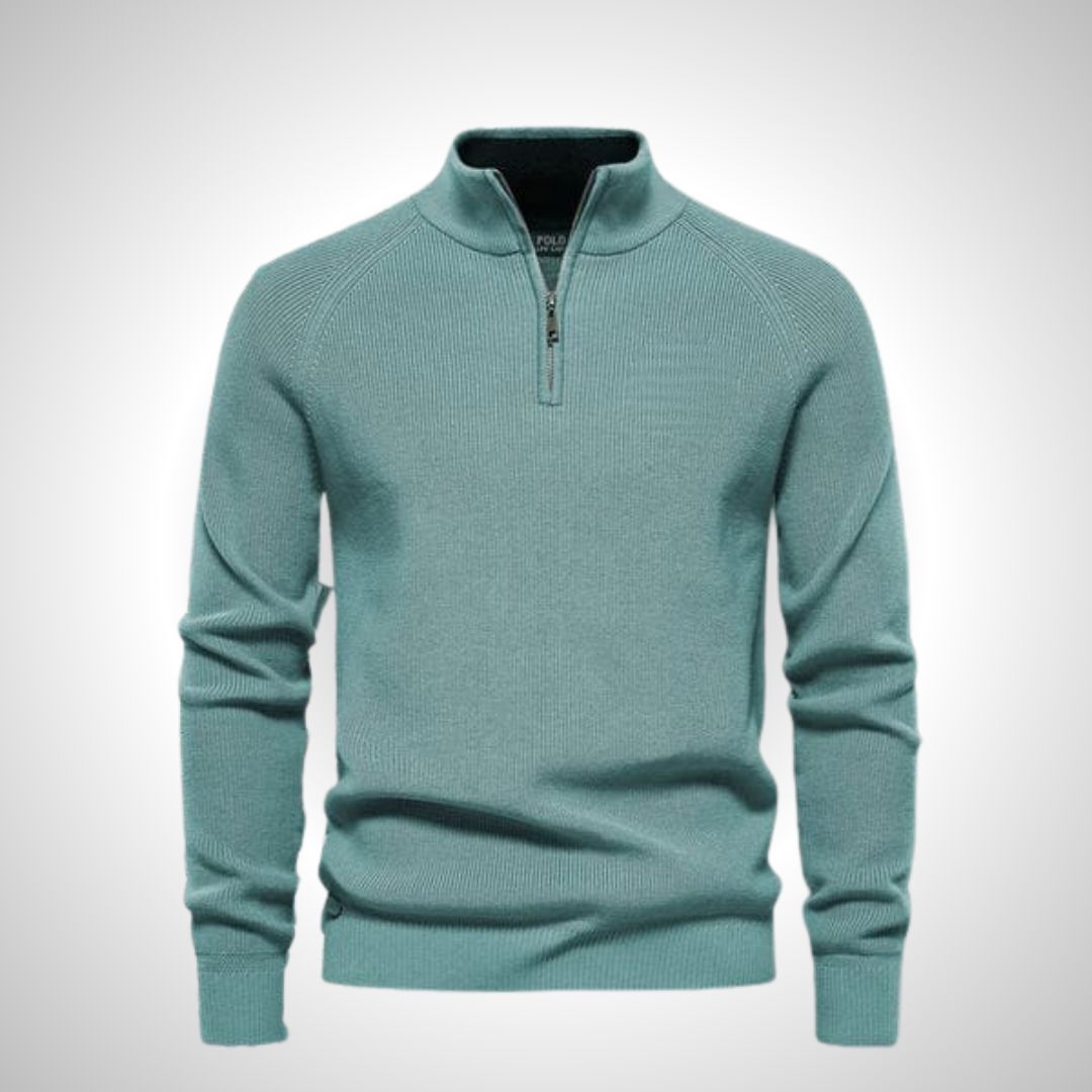 Pull Col Zippé (DÉSTOCKAGE) Ralph Lauren Elorien Vert S 