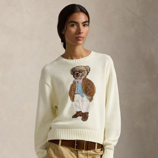 Sweater Bear | Polo Cotton Sweater Intarsia Ralph Lauren Elorien 