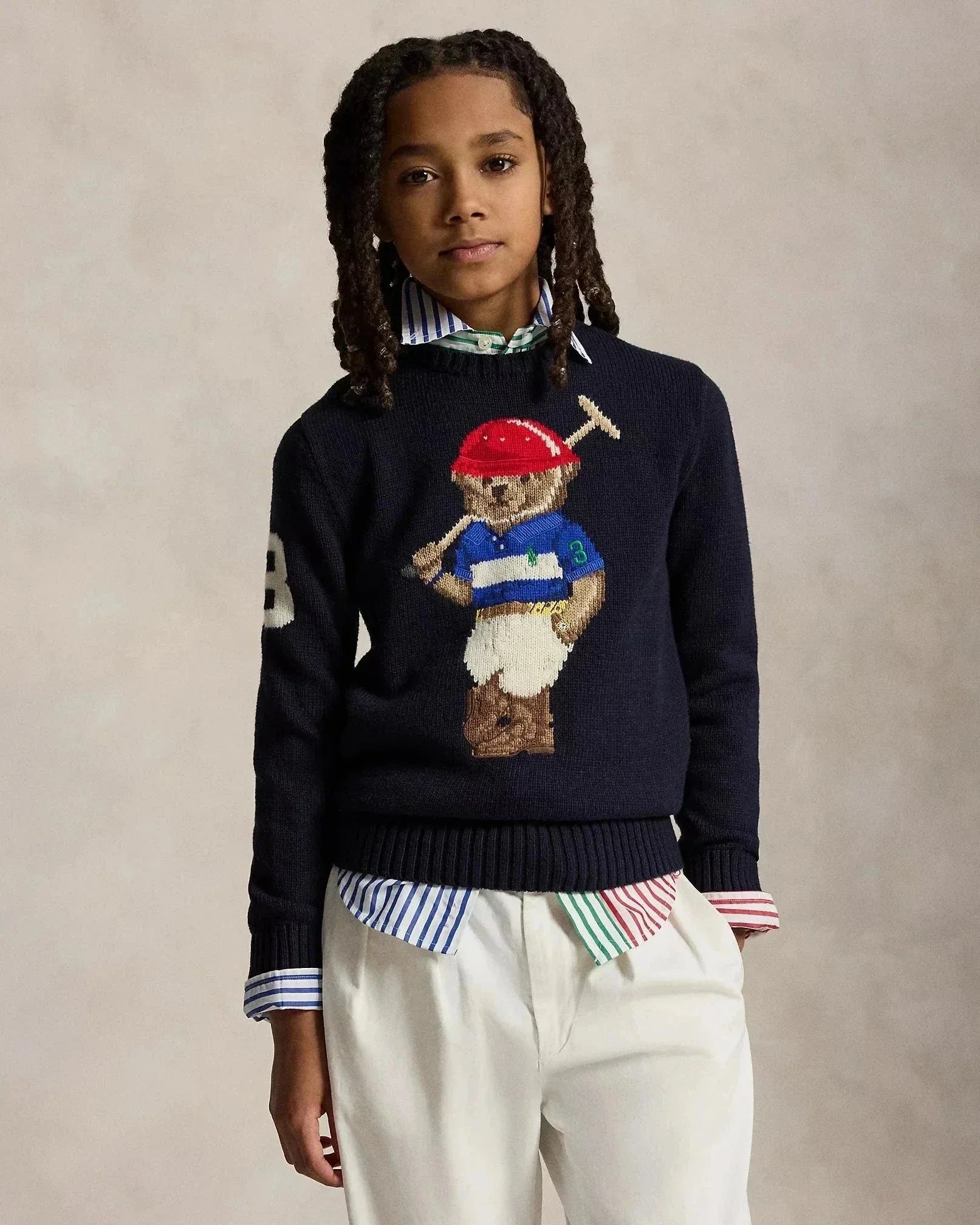 Sweater Bear | Polo Crewneck Sweater Navy Ralph Lauren Elorien 