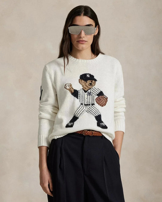 Sweater Bear | Yankees Sweater Deckwash White Ralph Lauren Elorien 
