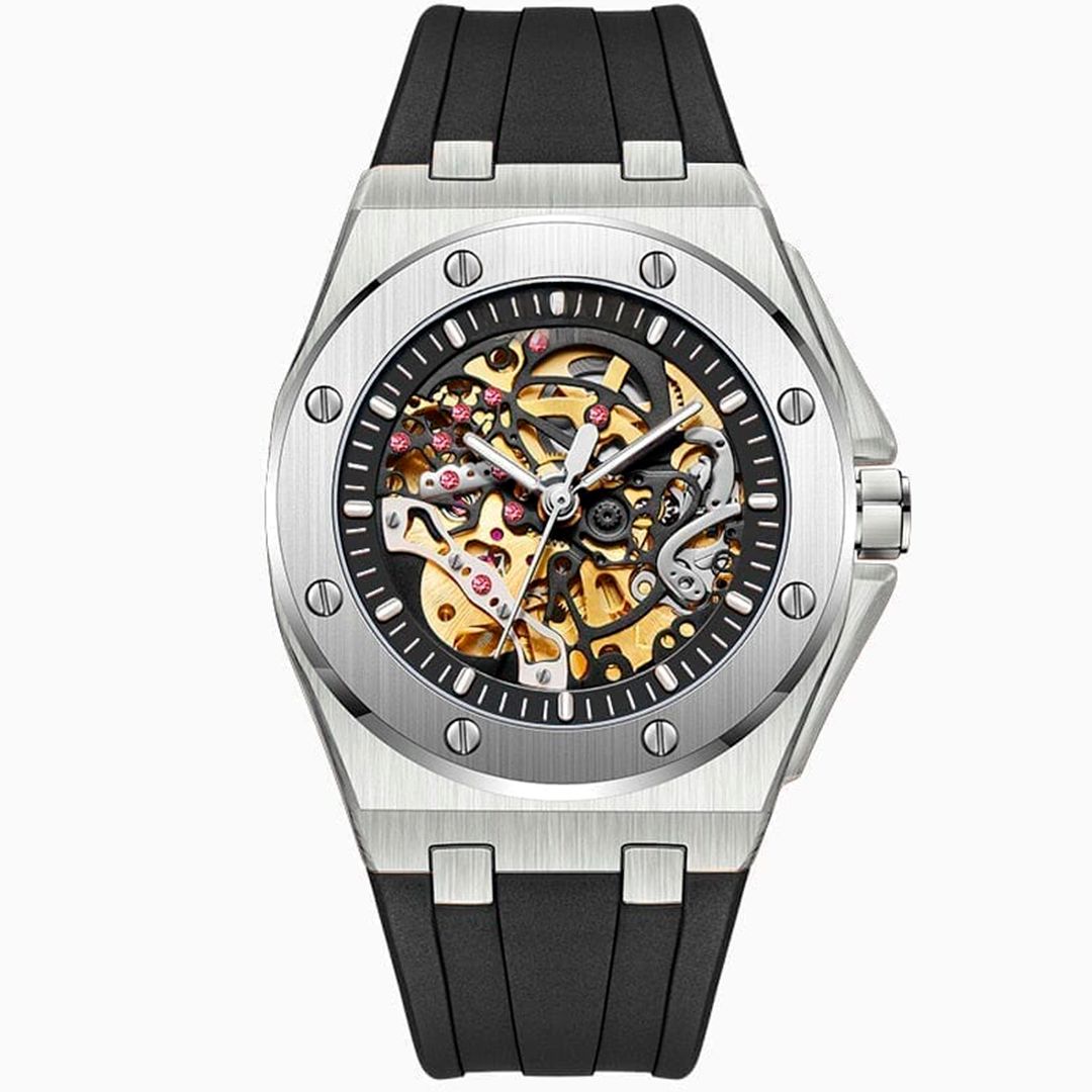 Watch Skeleton Oak Poedagar Elorien Prata 