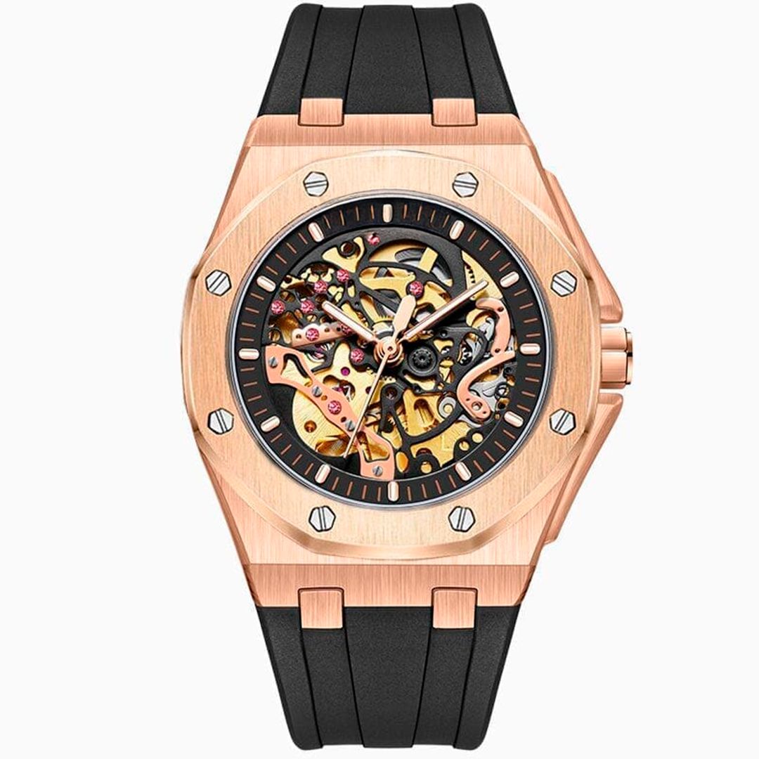 Watch Skeleton Oak Poedagar Elorien Rose 