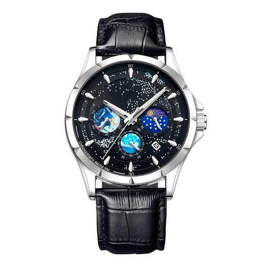 Watch Space Poedagar Elorien Silver Black 
