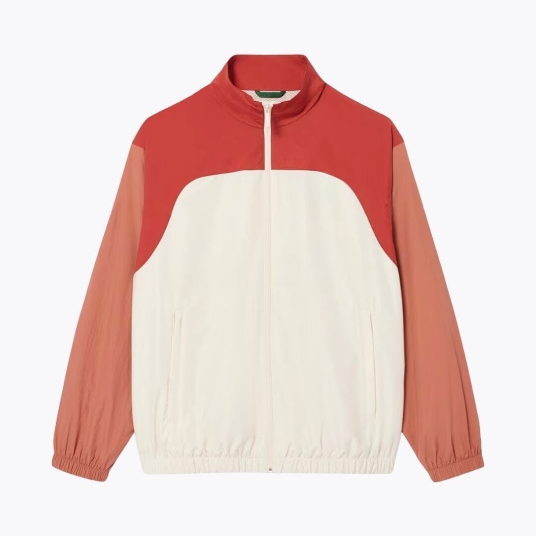 Water-Repellent Colour-Block Track Jacket Lacoste Elorien White / brown / light brown S 
