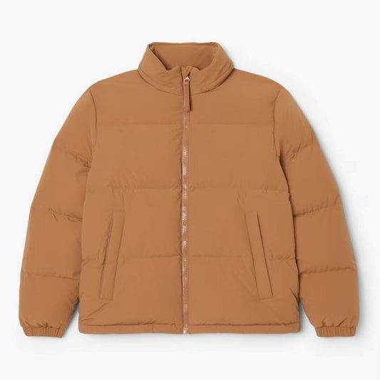 Water-Repellent Hooded Down Jacket Lacoste Elorien Brown S 