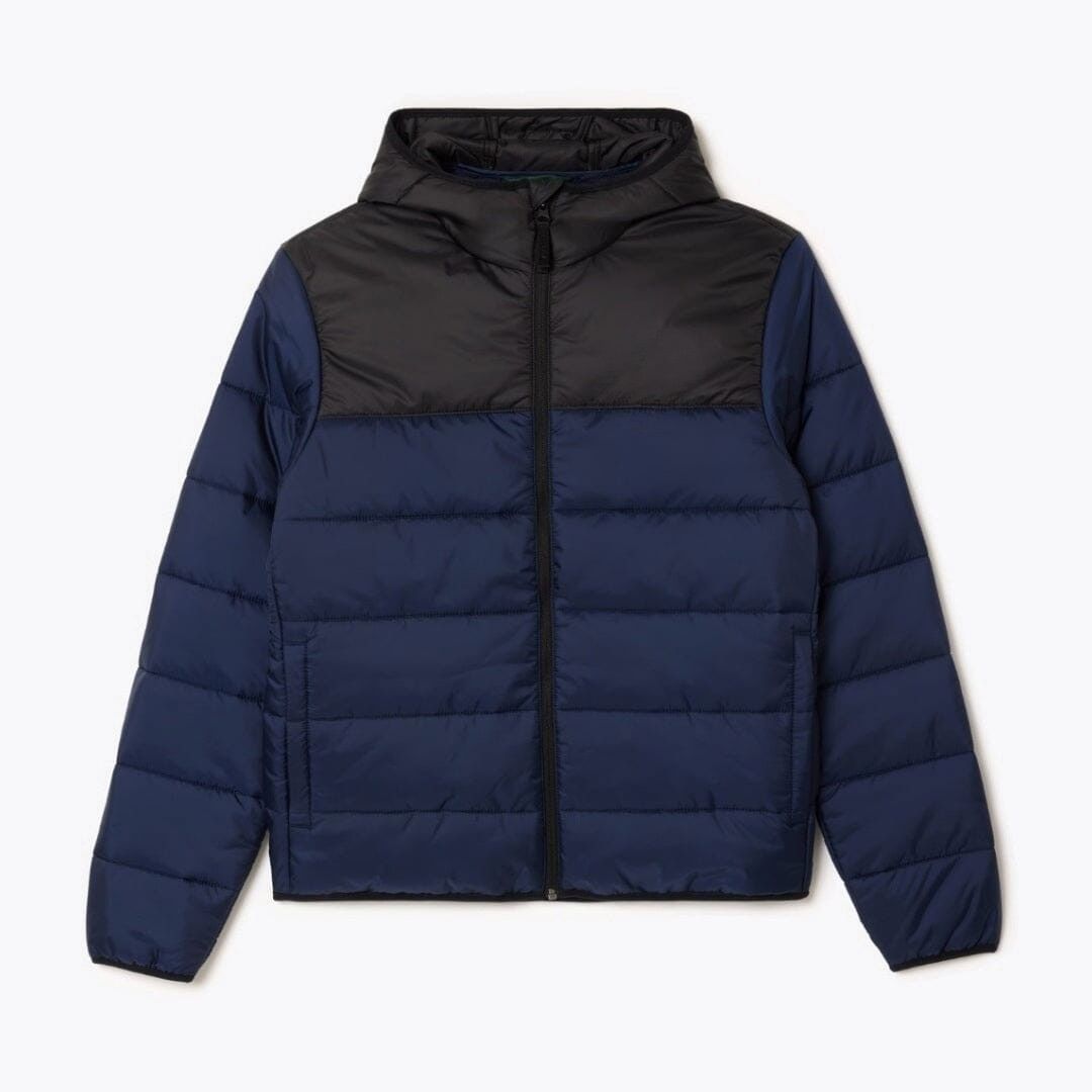 Water-Repellent Quilted Puffed Jacket Lacoste Elorien Navy Blue S 