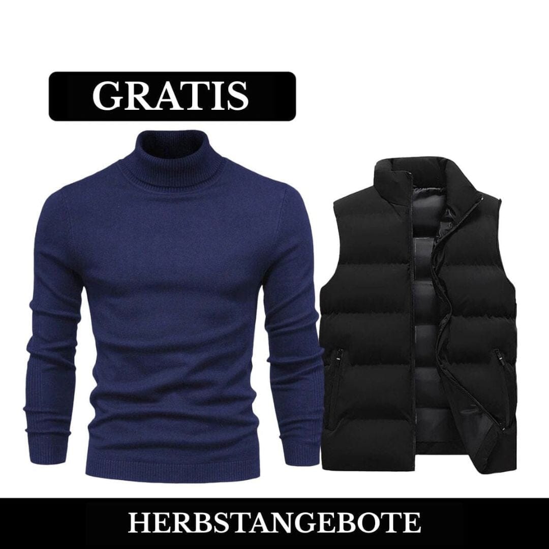 Weste + Gratis-Pullover (LAGERRÄUMUNG) Ralph Lauren Elorien NoirSchwarz Blau L
