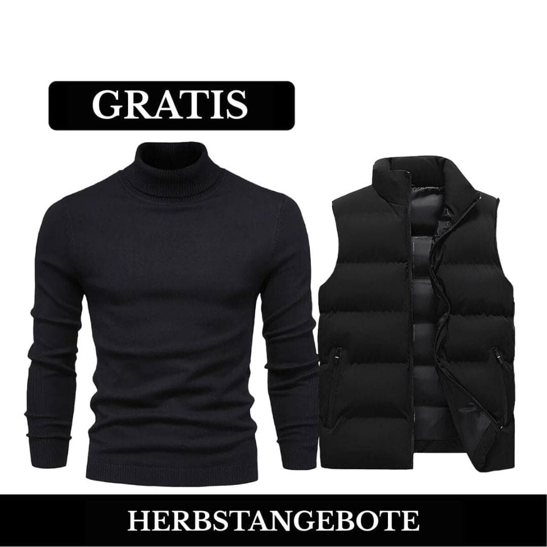 Weste + Gratis-Pullover (LAGERRÄUMUNG) Ralph Lauren Elorien NoirSchwarz Schwarz M