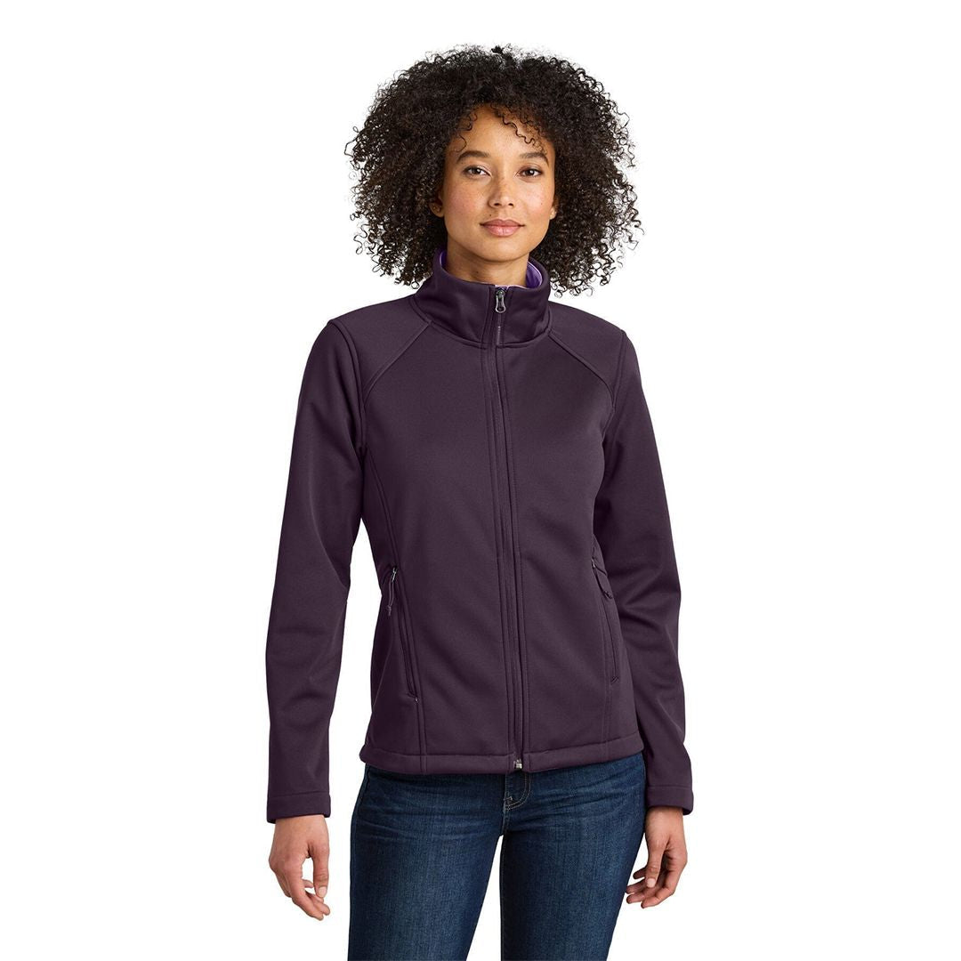 Women's Chest Logo Ridgewall Soft Shell Jacket The North Face Elorien TNF Blackberry Wine S 