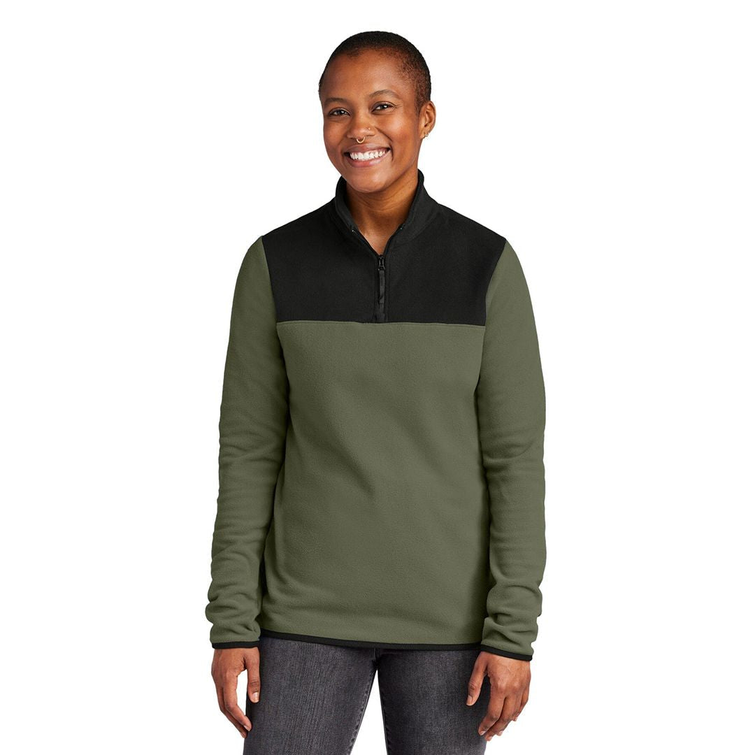 Women's Glacier 1/4-Zip Fleece The North Face Elorien New Taupe Green/ TNF Black S 