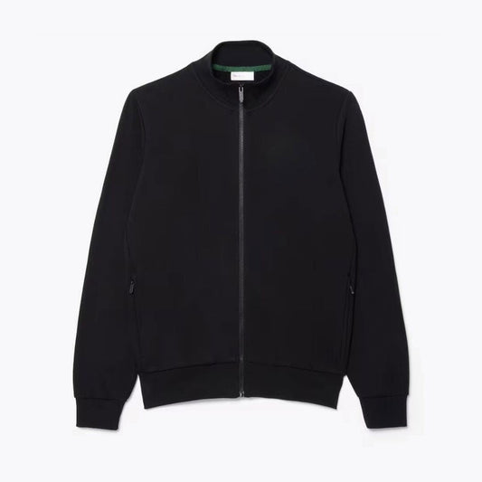 Zip-Up High Neck Fleece Sweatshirt Lacoste Elorien Black S 